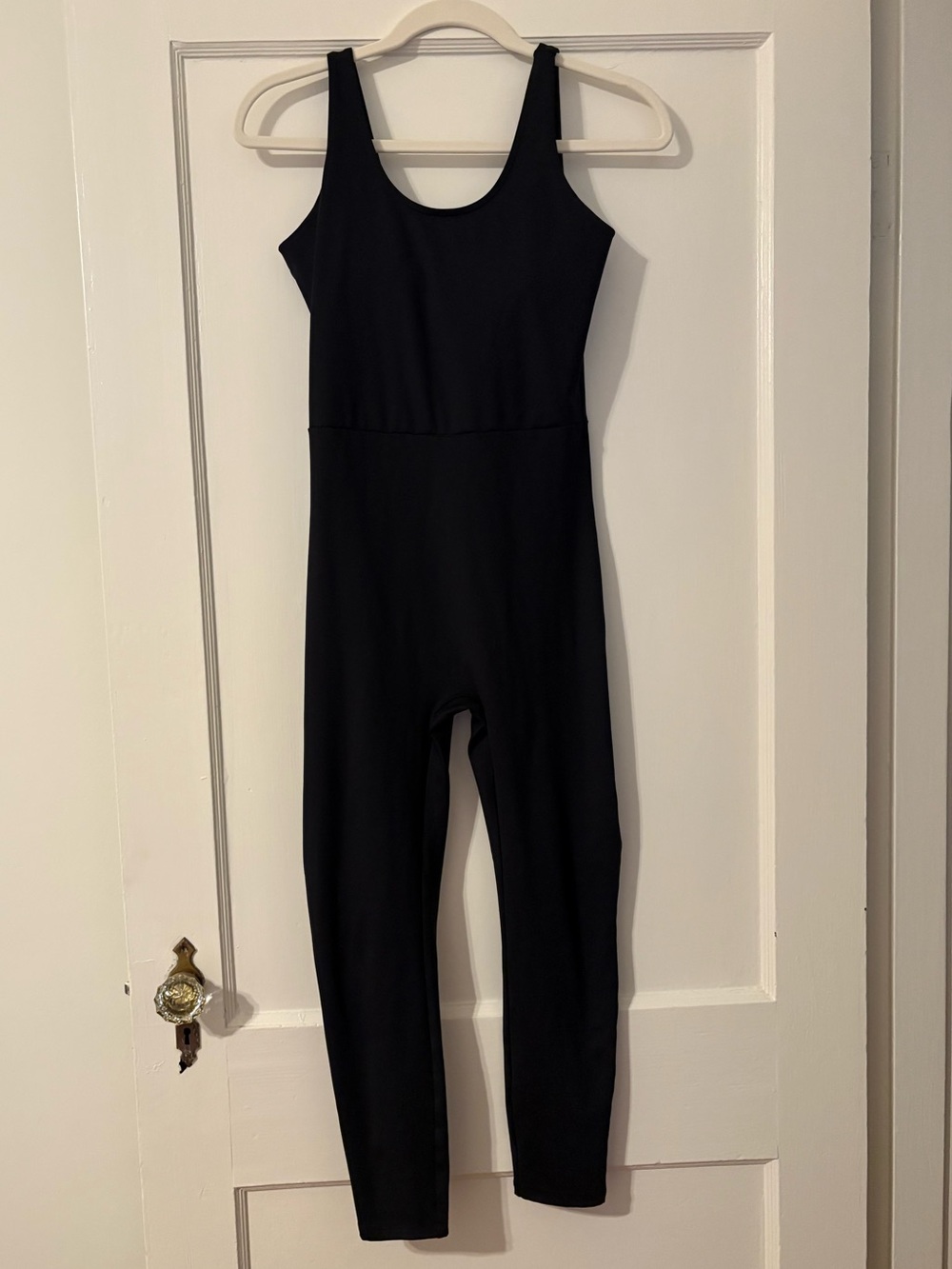 Girlfriend Collective Black Scoop Unitard Size Medium